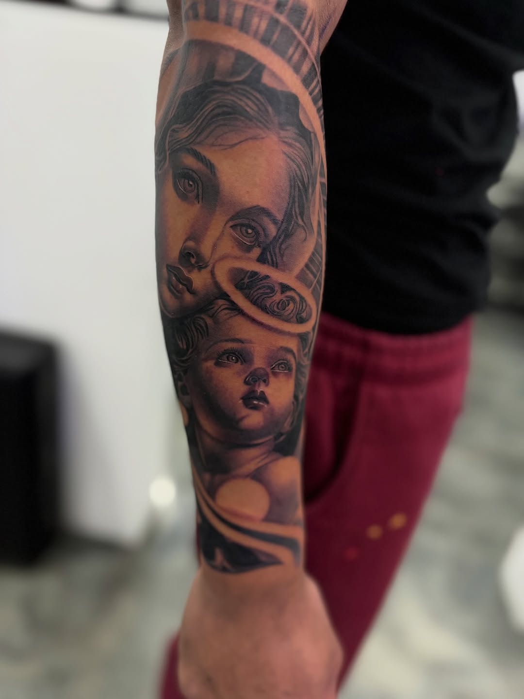 Tattoo by @tattedbydevin โ realism, black_and_grey
