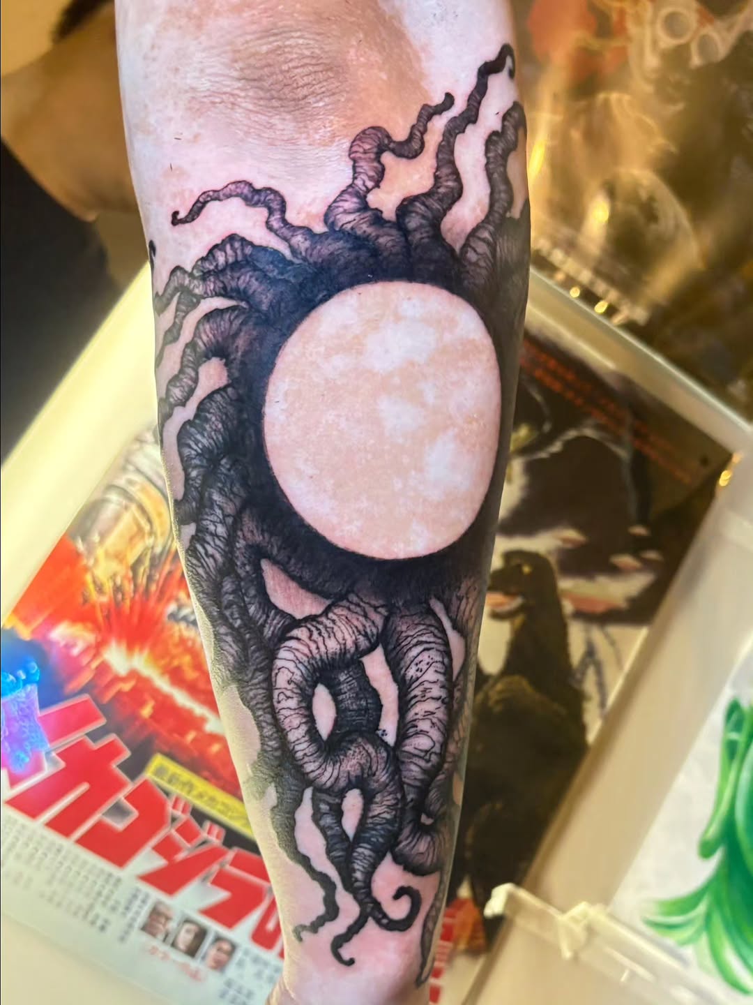Tattoo by @alextwk.tattoo — black_and_grey, dark_realism