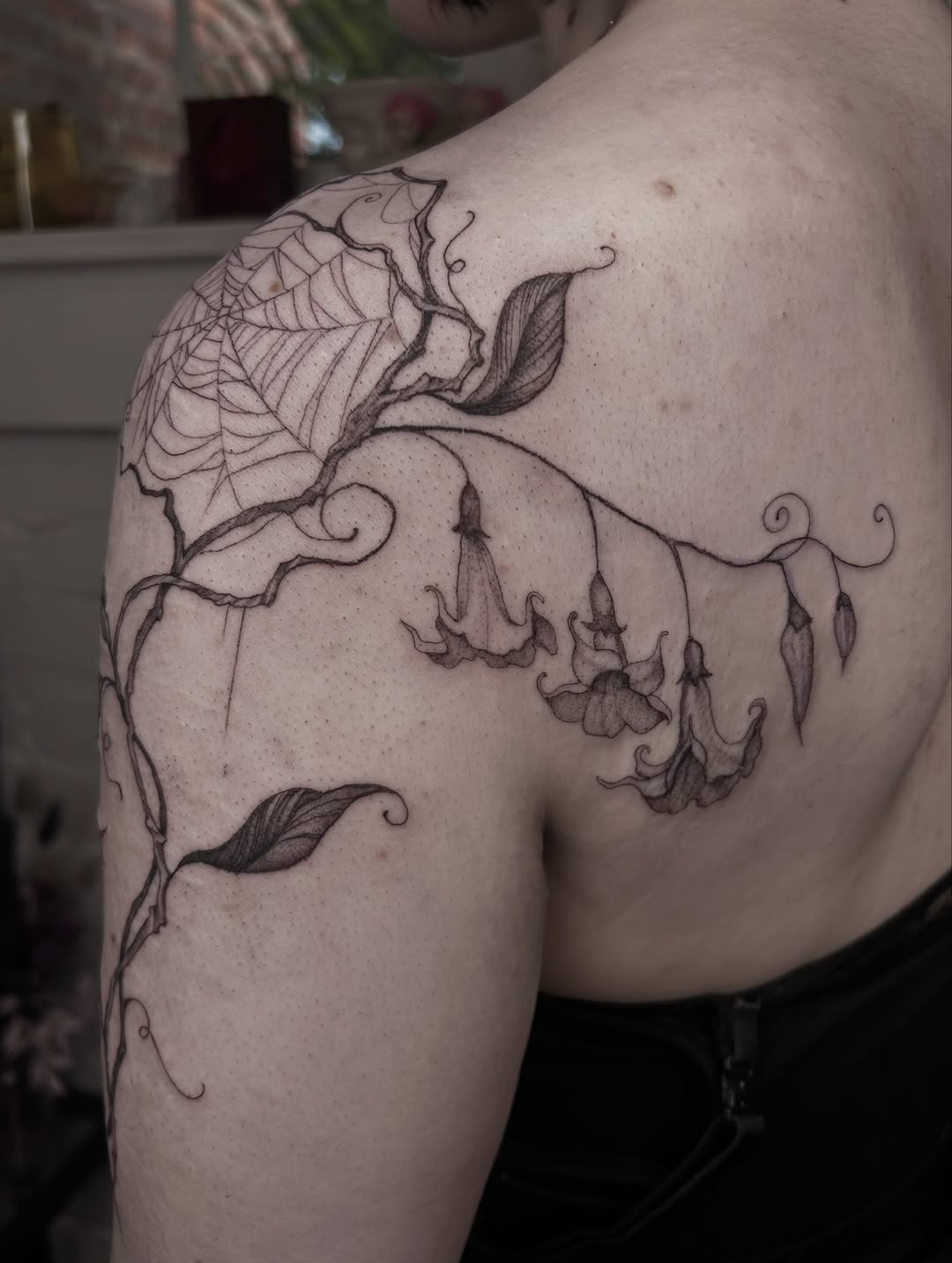 Tattoo by @oliviafoxtattoo — illustrative, black_and_grey