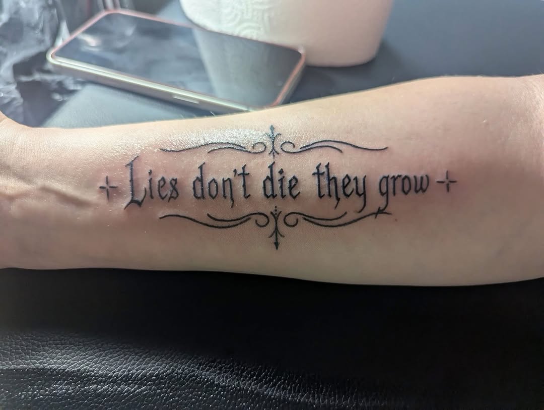 Tattoo by @bloodline__legacy โ lettering_script