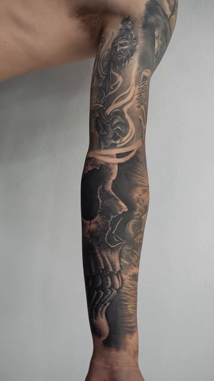 Tattoo by @bornrebel_tattoos โ black_and_grey, realism