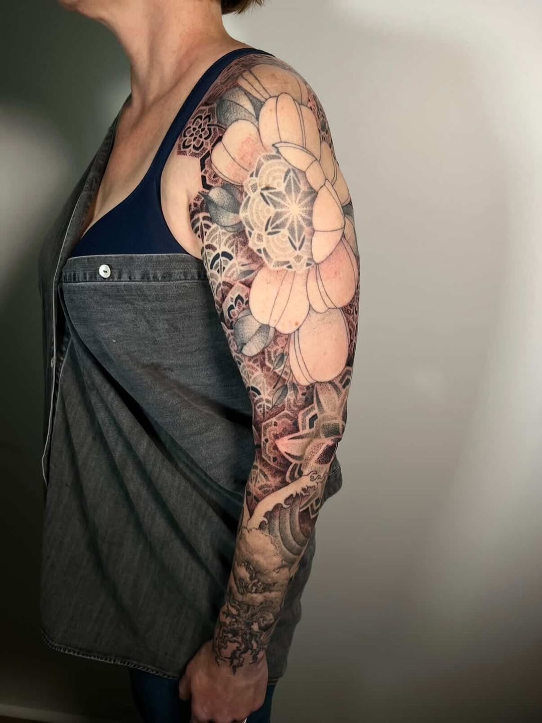 Tattoo by @thebig_rosstattoo — dotwork, ornamental