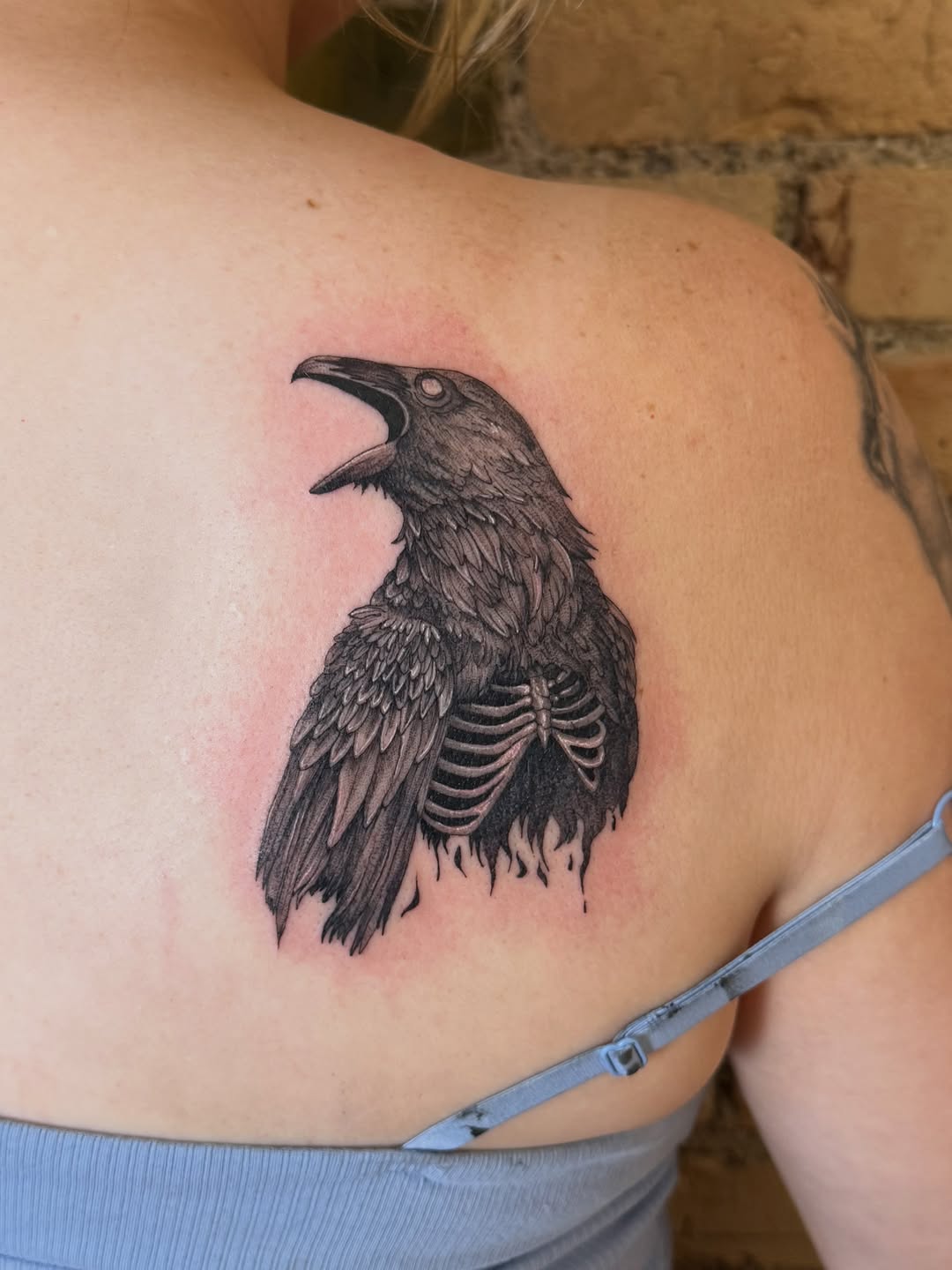 Tattoo by @onlyslightlyartistic โ black_and_grey, illustrative