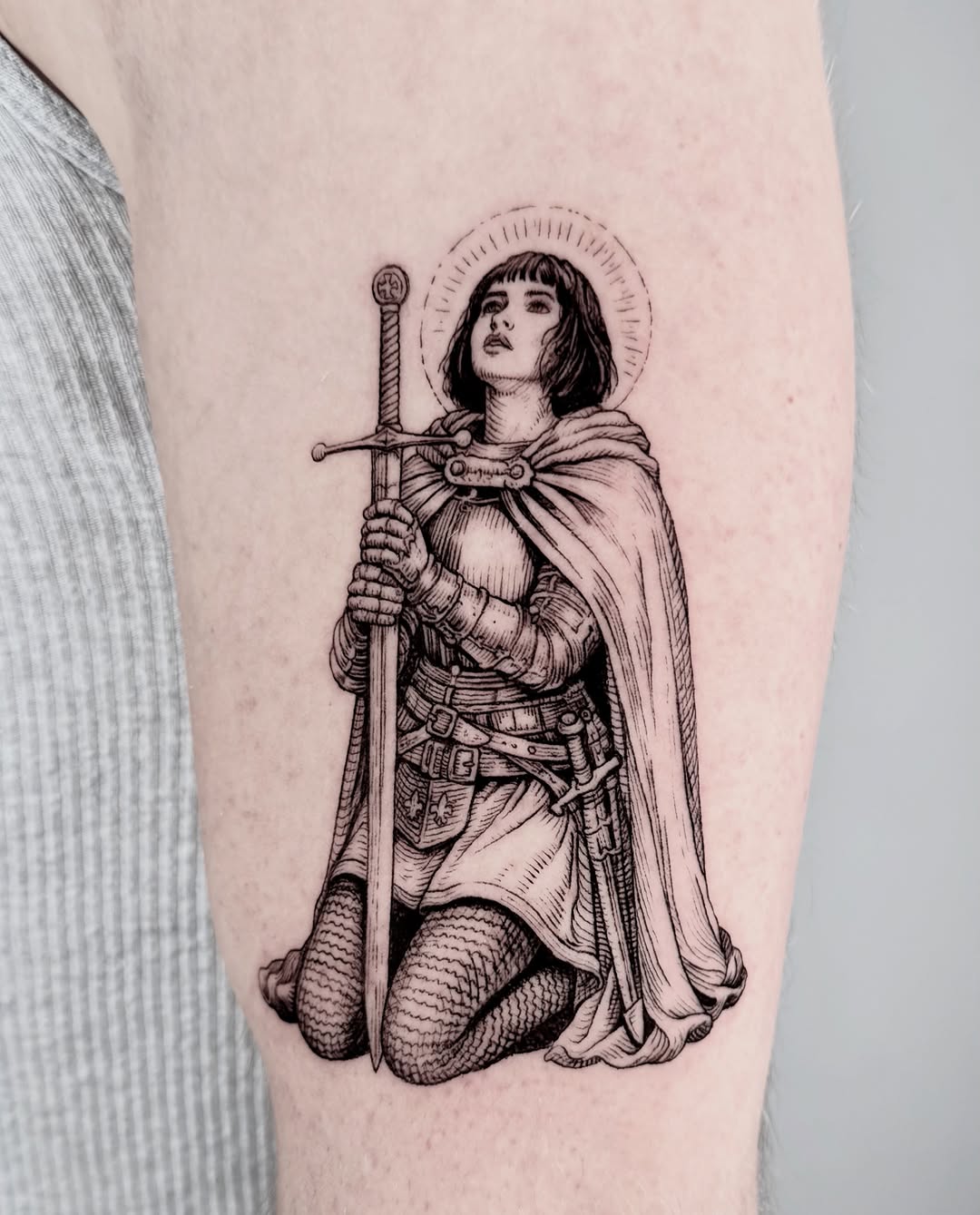 Tattoo by @krueger.ink — black_and_grey, illustrative