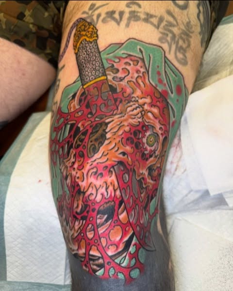 Tattoo by @j_ranno — dark_realism, trash_polka