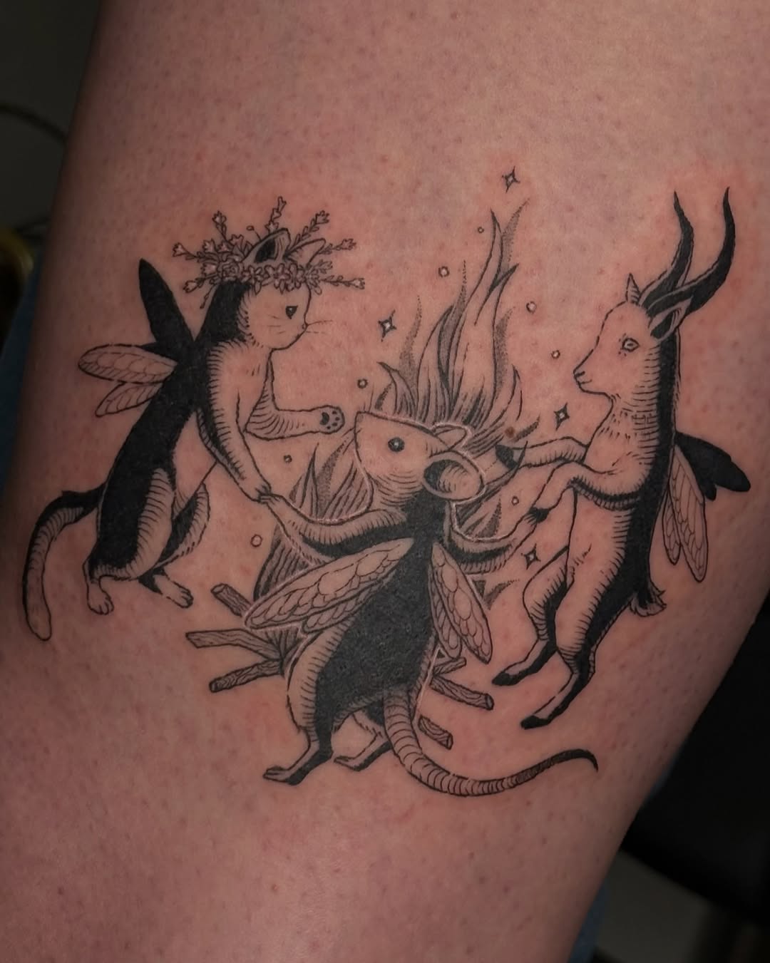 Tattoo by @dimsouls — blackwork