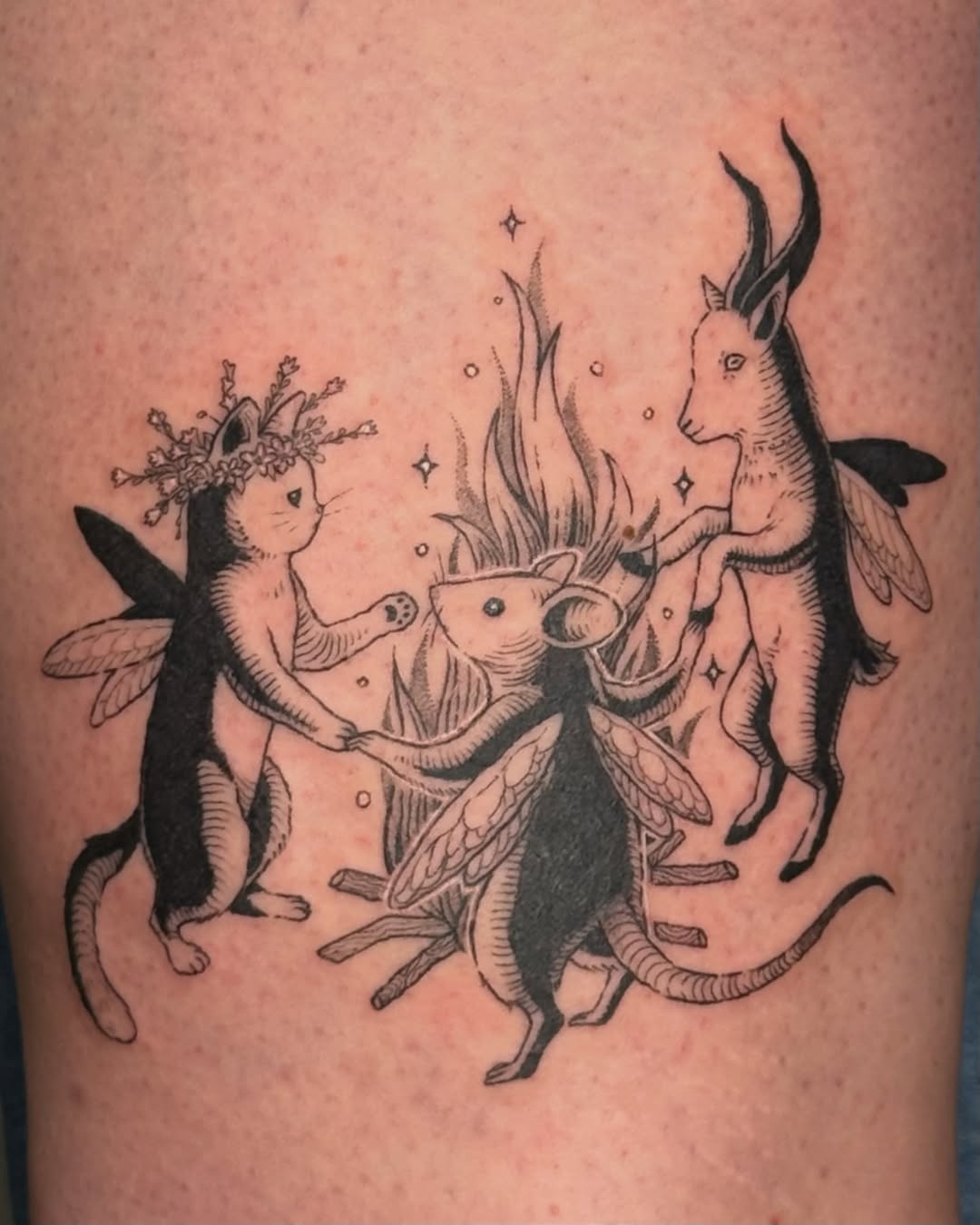 Tattoo by @dimsouls — black_and_grey