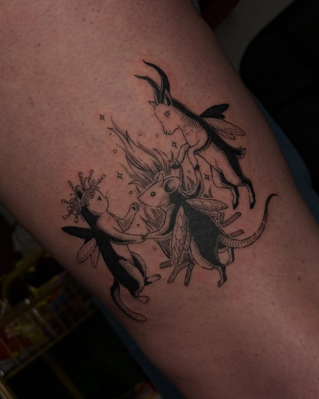 Tattoo by @dimsouls — black_and_grey