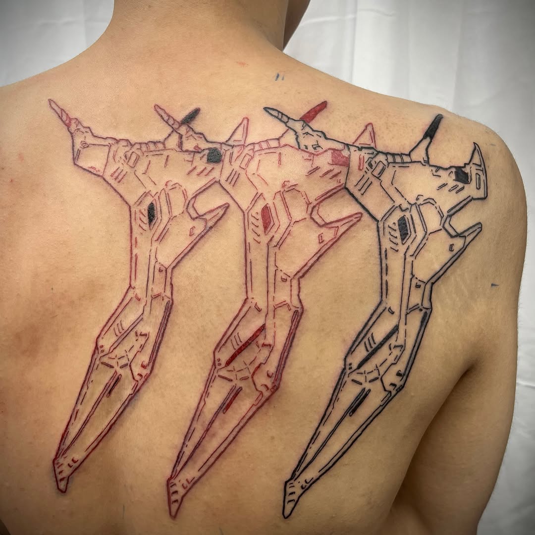 Tattoo by @pls_tnx โ geometric, blackwork
