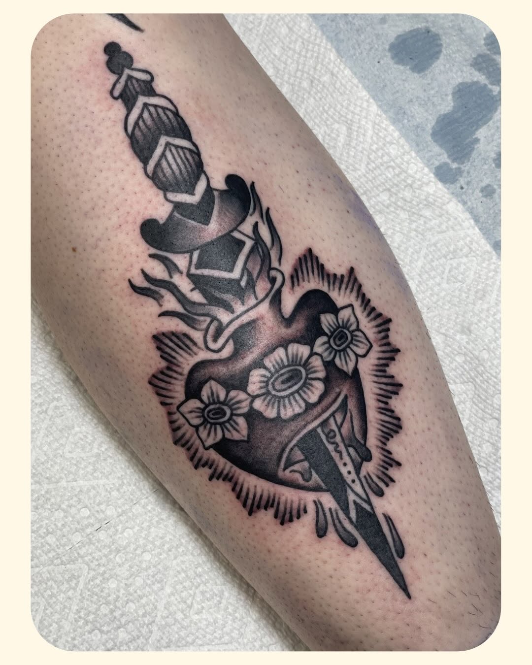 Tattoo by @samsonairlines — american_traditional, blackwork