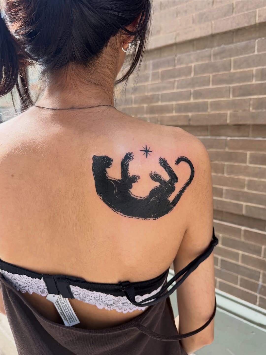 Tattoo by @blackstatictattoos — blackwork