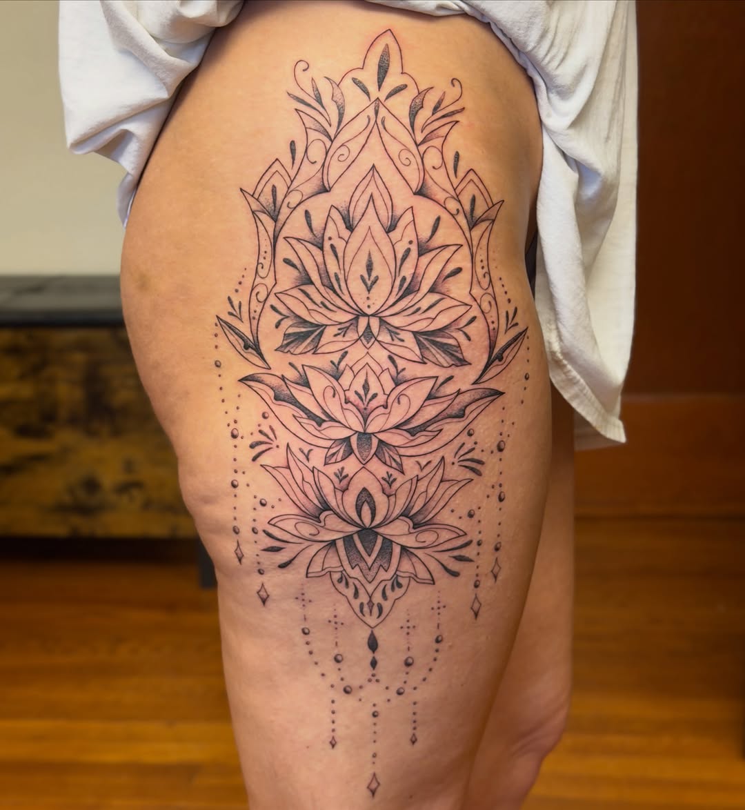Tattoo by @art_by_raul โ dotwork, ornamental