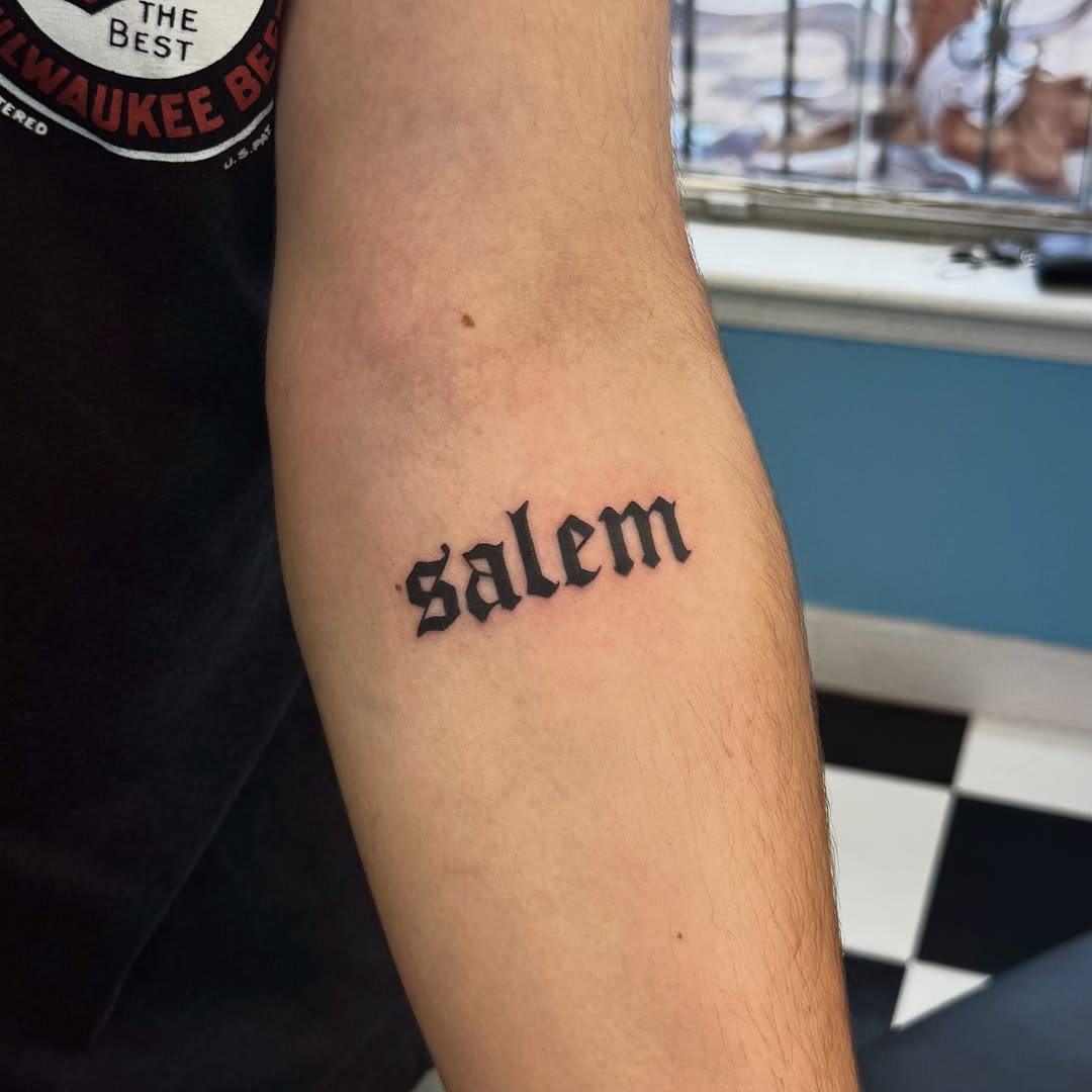 Tattoo by @belebenardtattoos — lettering_script