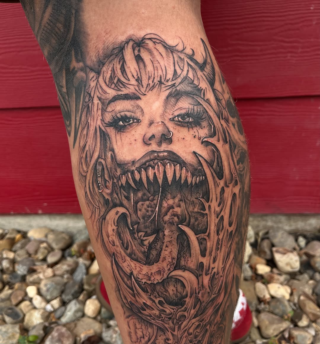 Tattoo by @swampzillla — dark_realism, illustrative