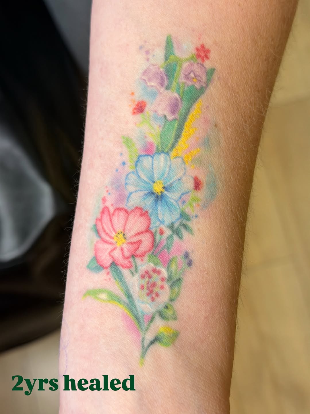 Tattoo by @danifriedtattoos — watercolor, illustrative