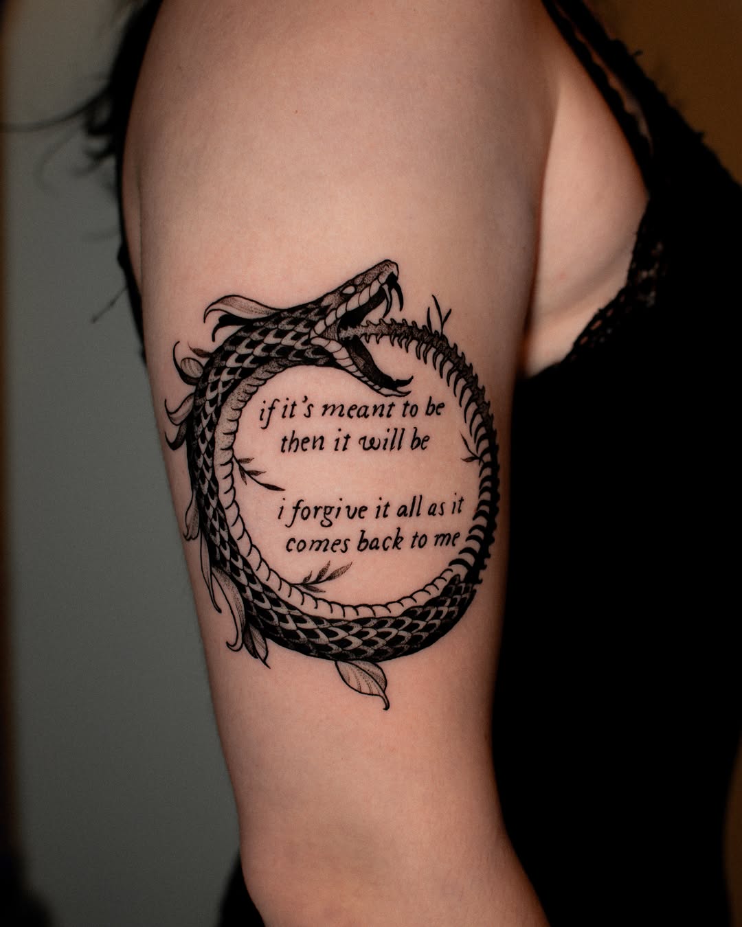 Tattoo by @monique.munoz.art — lettering_script, black_and_grey