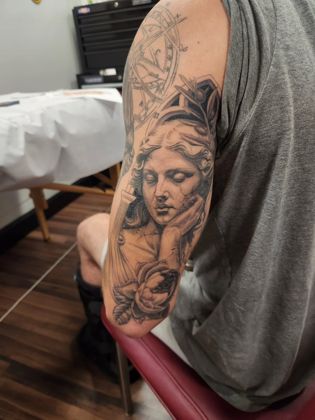 Tattoo by @jeffberm — realism, black_and_grey