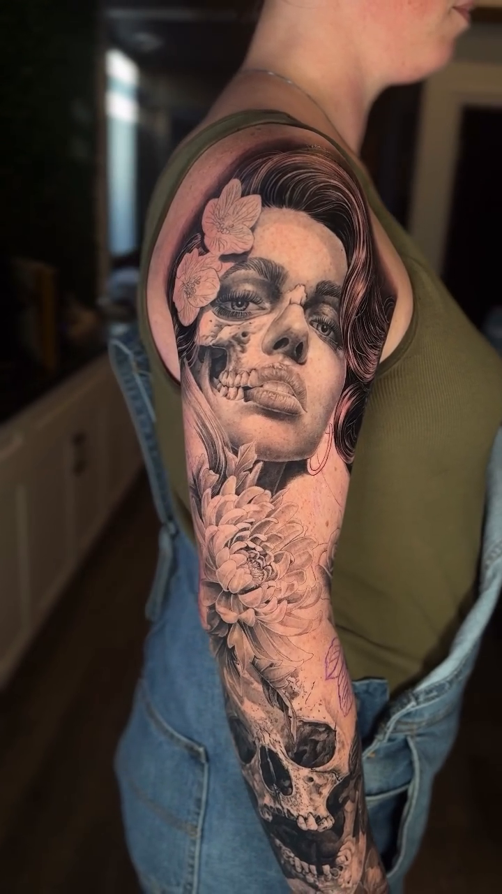 Tattoo by @tan_hope_mm — dark_realism, black_and_grey
