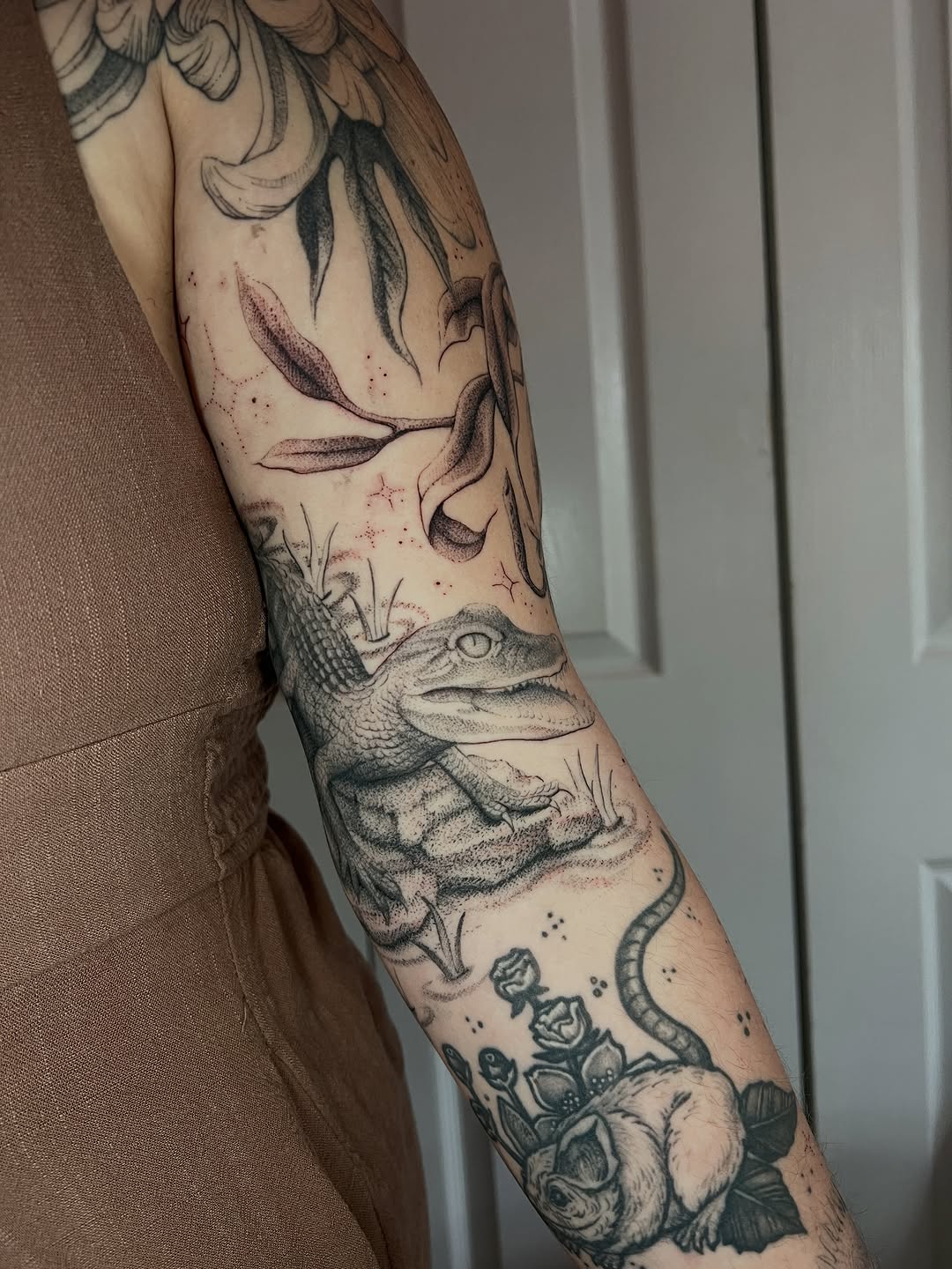 Tattoo by @natasha_schmidt_art — illustrative, black_and_grey