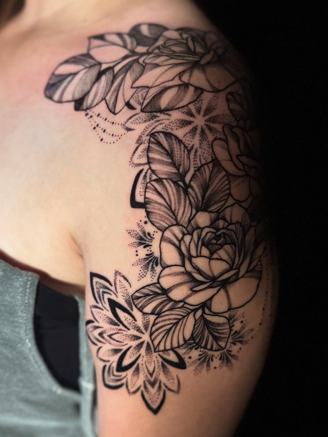 Tattoo by @brandi.dandy.tattoos β black_and_grey