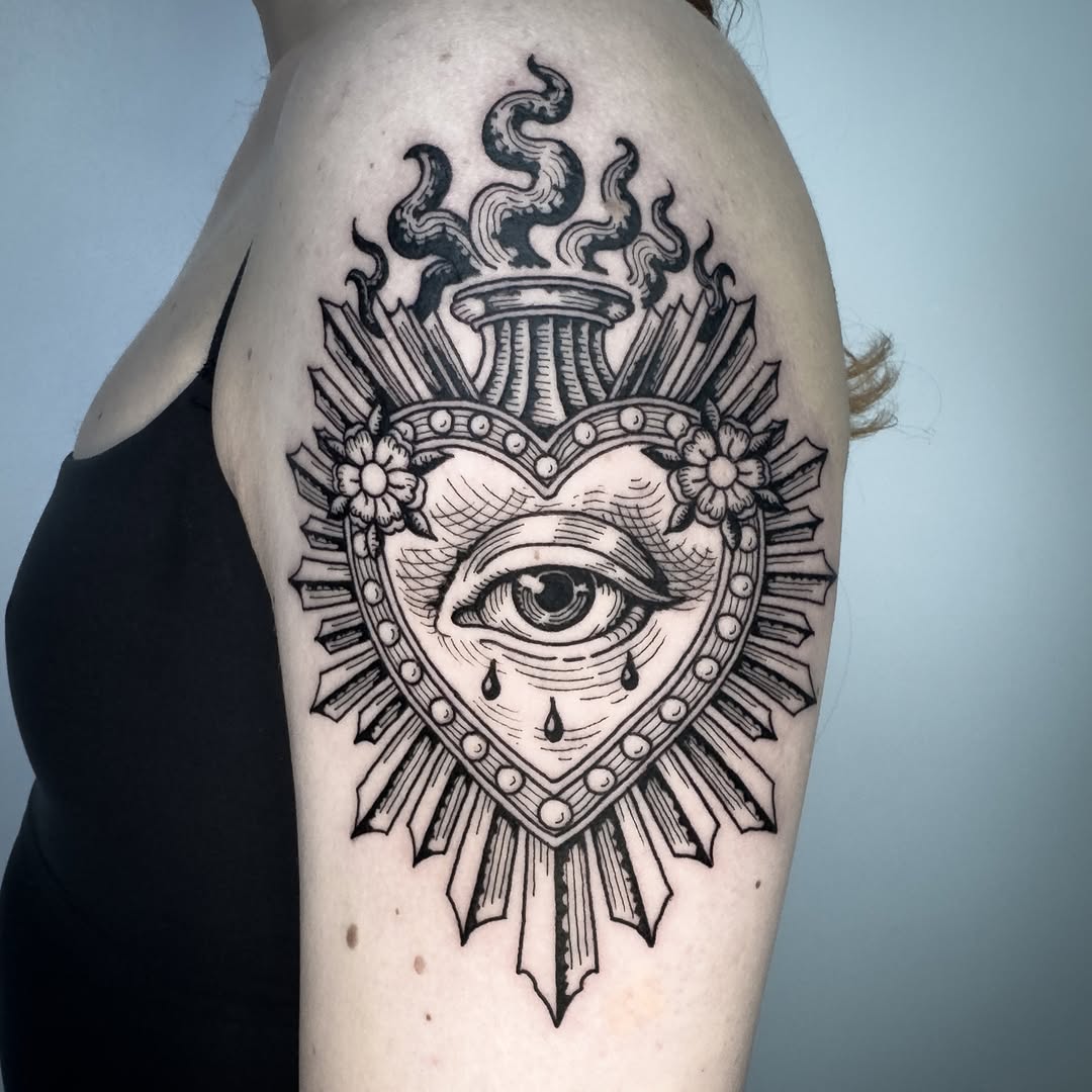 Tattoo by @dokk_vintage — black_and_grey, ornamental