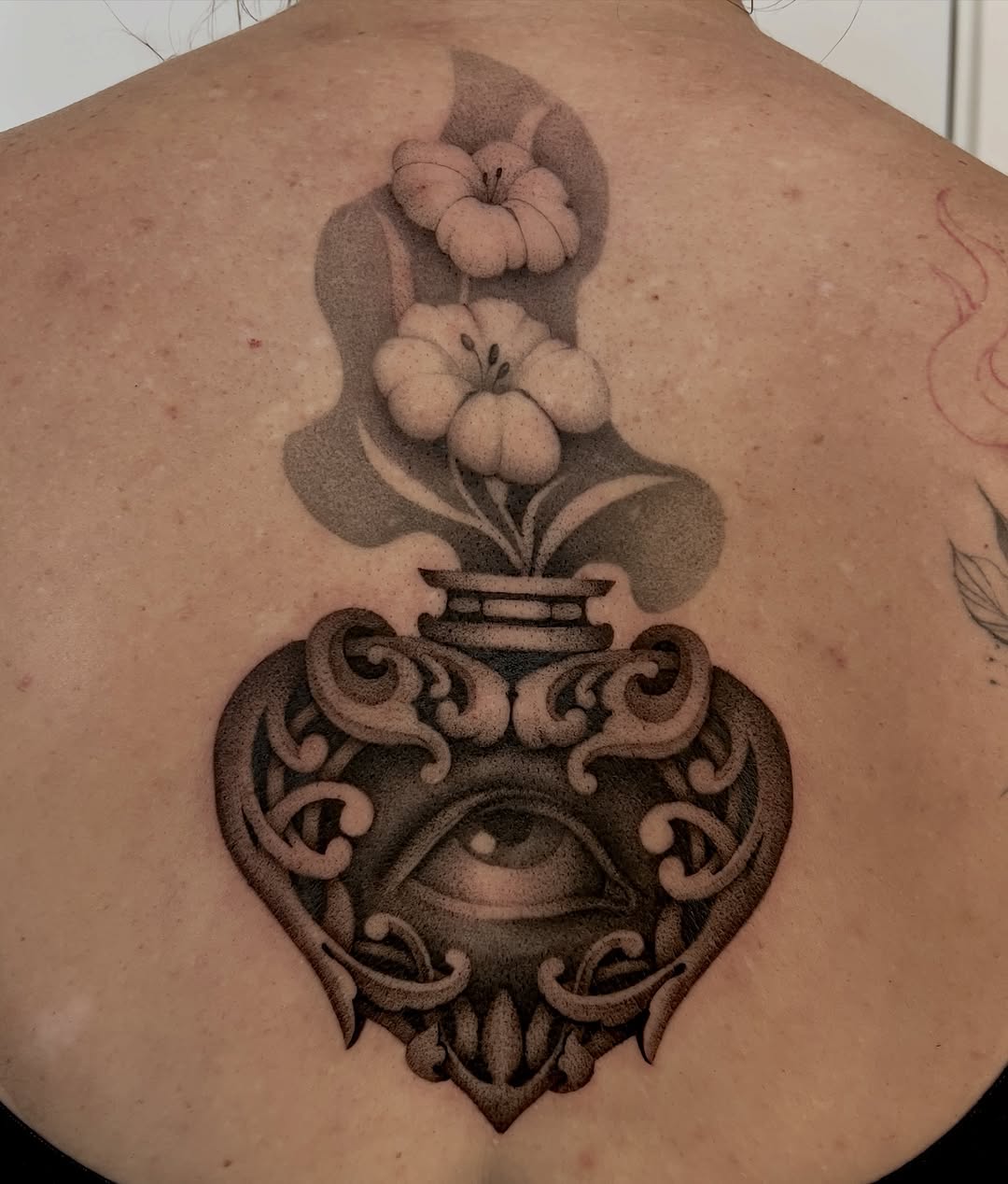 Tattoo by @juliannamenna — dotwork, black_and_grey