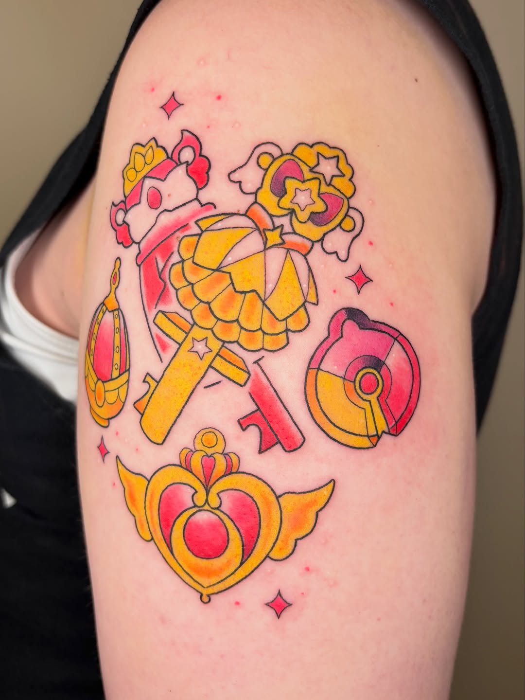 Tattoo by @whitneyrose.ink — new_school, anime