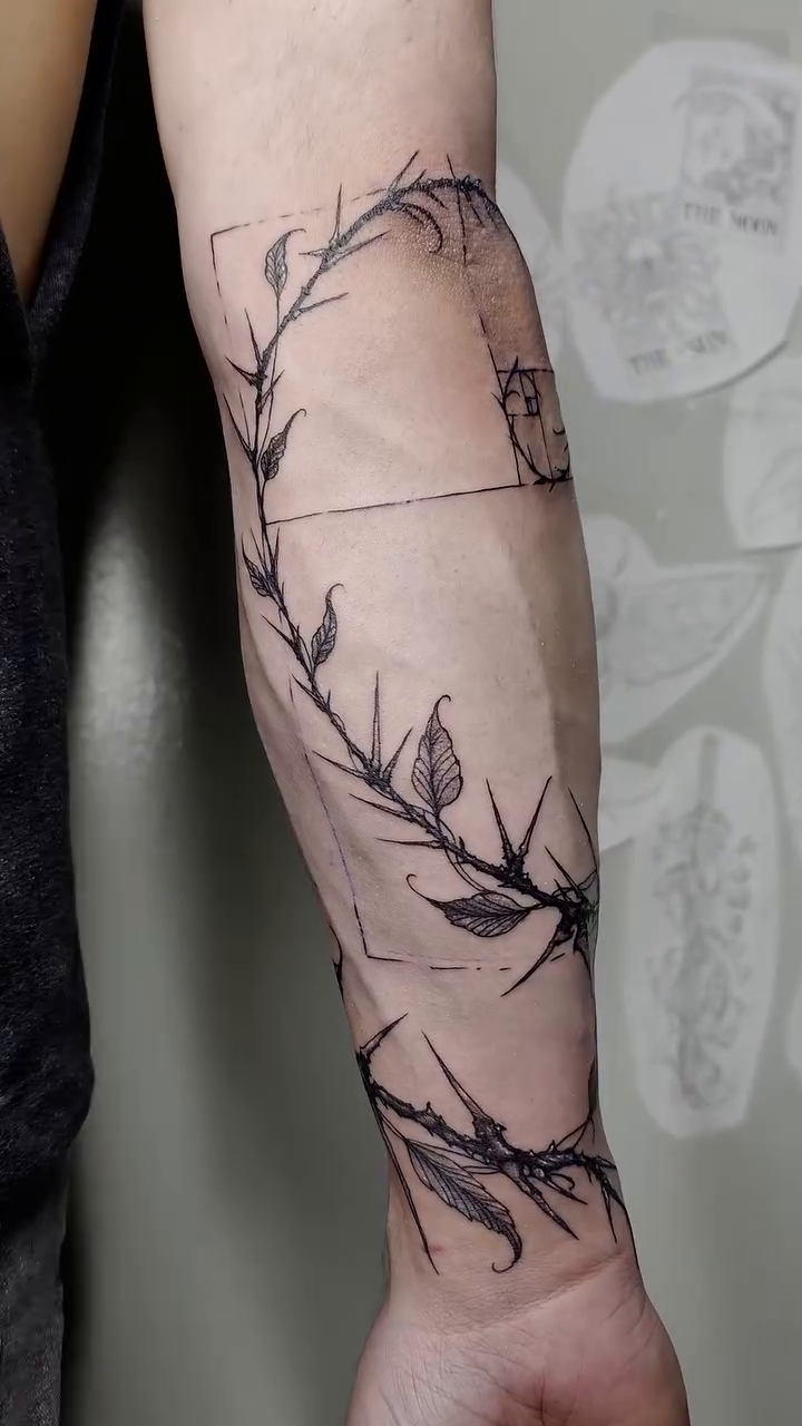Tattoo by @tattoos.by.dmitry — fine_line, black_and_grey