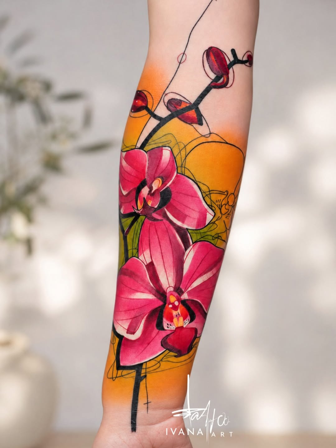 Tattoo by @ivanatattooart — watercolor