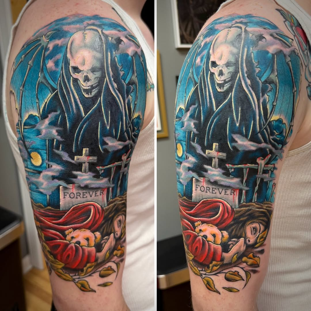 Tattoo by @almostmiketattoos_ — new_school, dark_realism