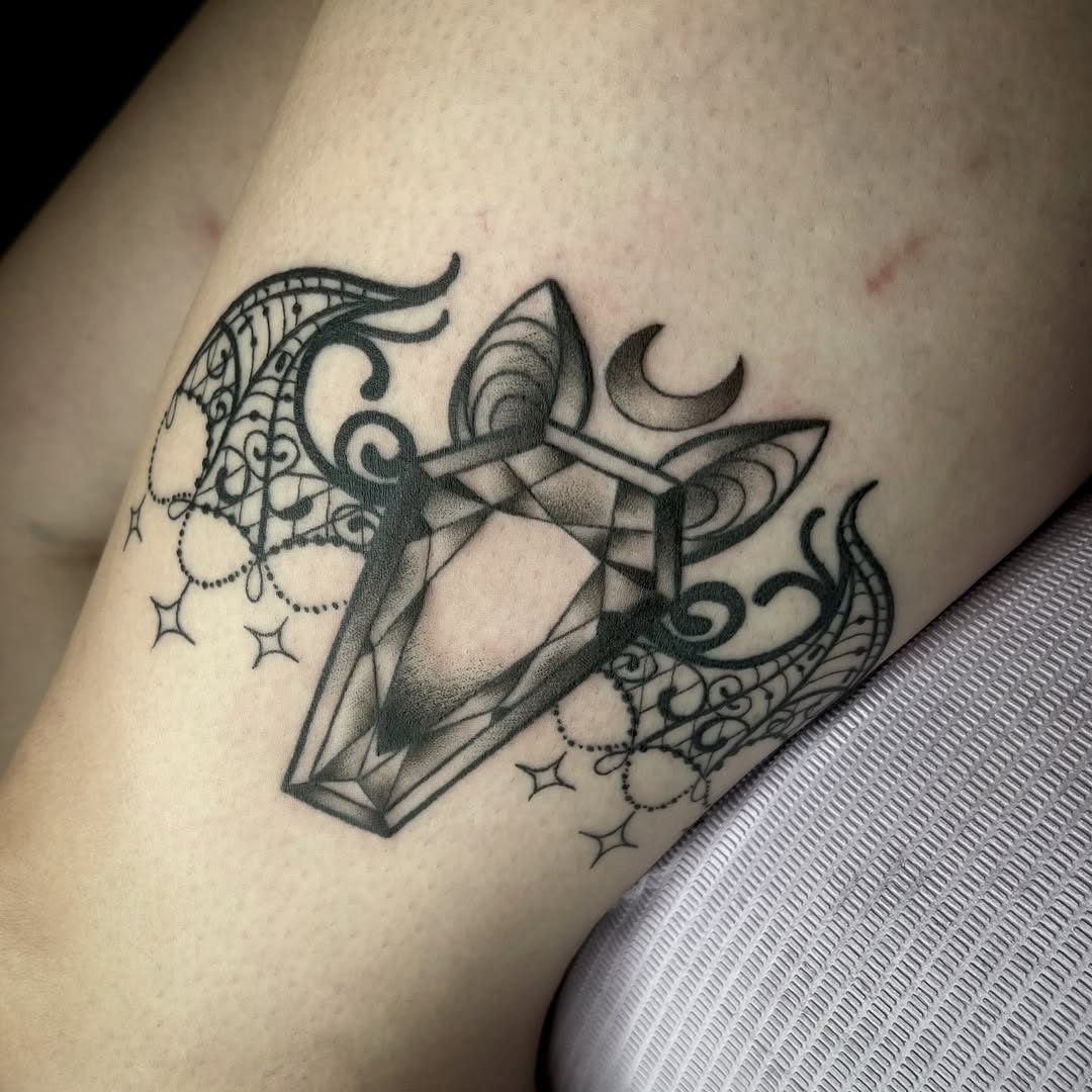 Tattoo by @ashwheelertattoos — blackwork