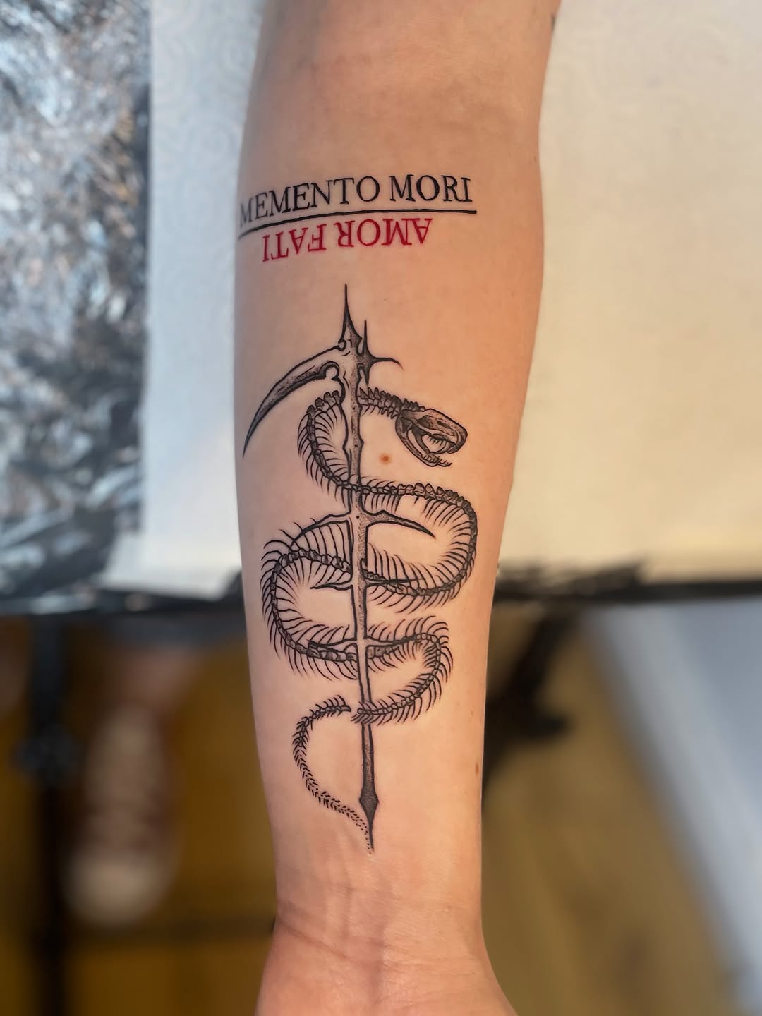 Tattoo by @egirotto.art — lettering_script, black_and_grey