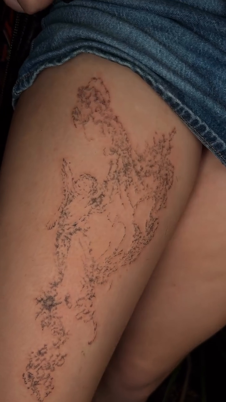 Tattoo by @cybervadik โ illustrative, blackwork