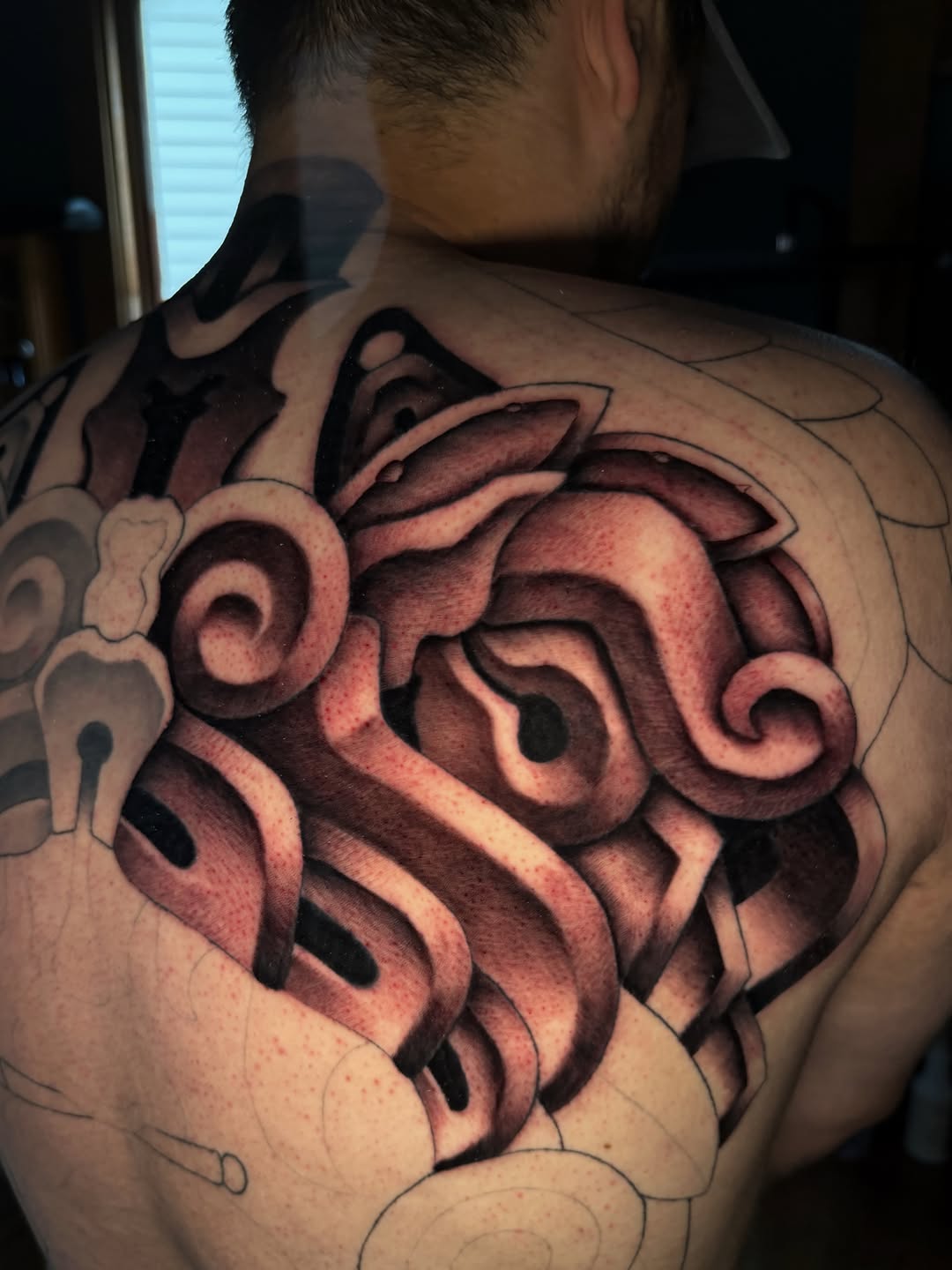 Tattoo by @ruckustattoo — black_and_grey, ornamental