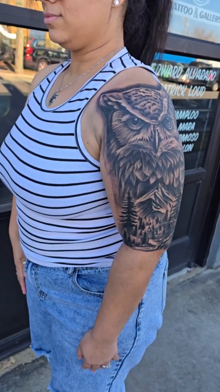 Tattoo by @fatboy562ink — realism, black_and_grey