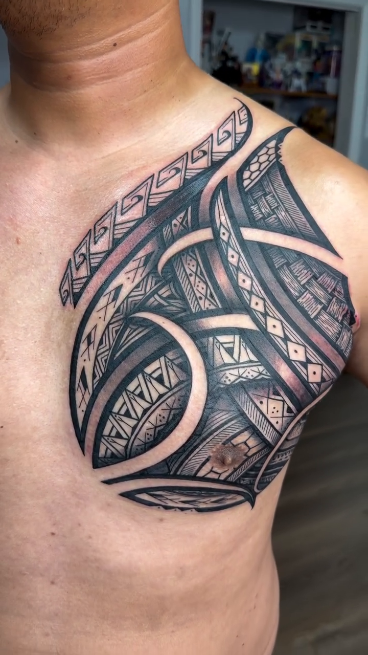 Tattoo by @barrysan — tribal, geometric