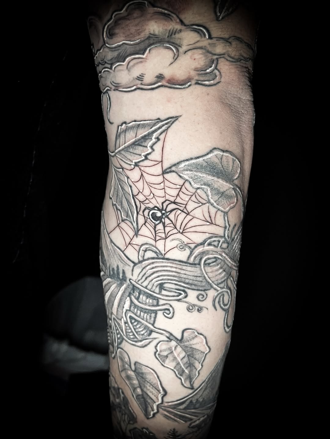 Tattoo by @lilferntattoo — black_and_grey