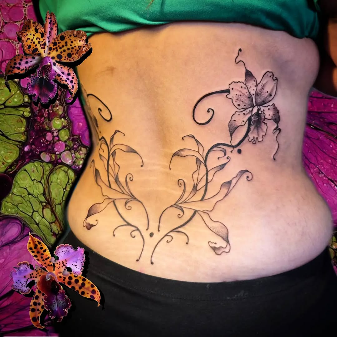 Tattoo by @wickedlilyink — illustrative, black_and_grey