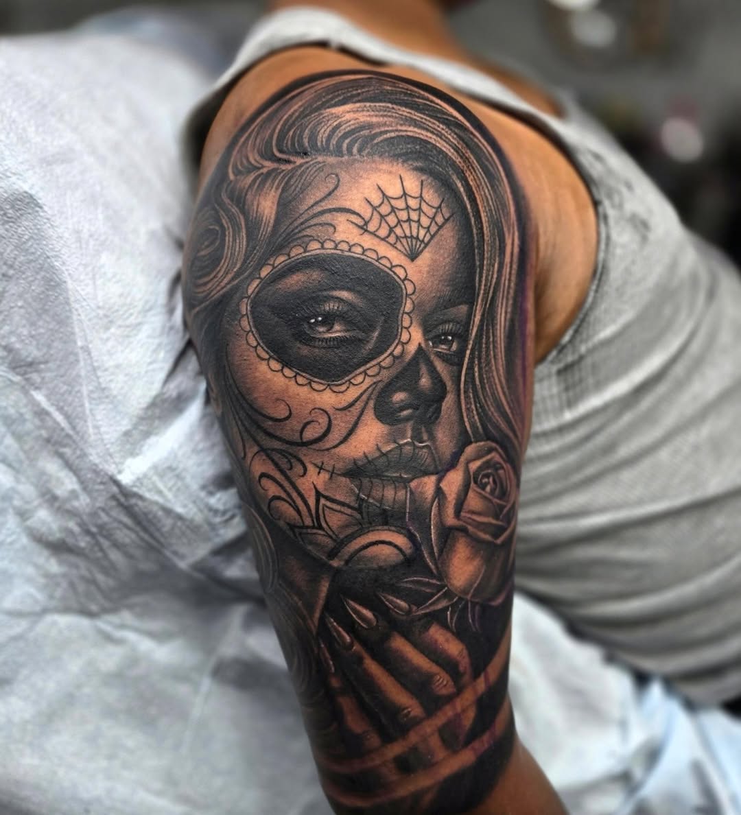 Tattoo by @fatboy562ink — black_and_grey, realism