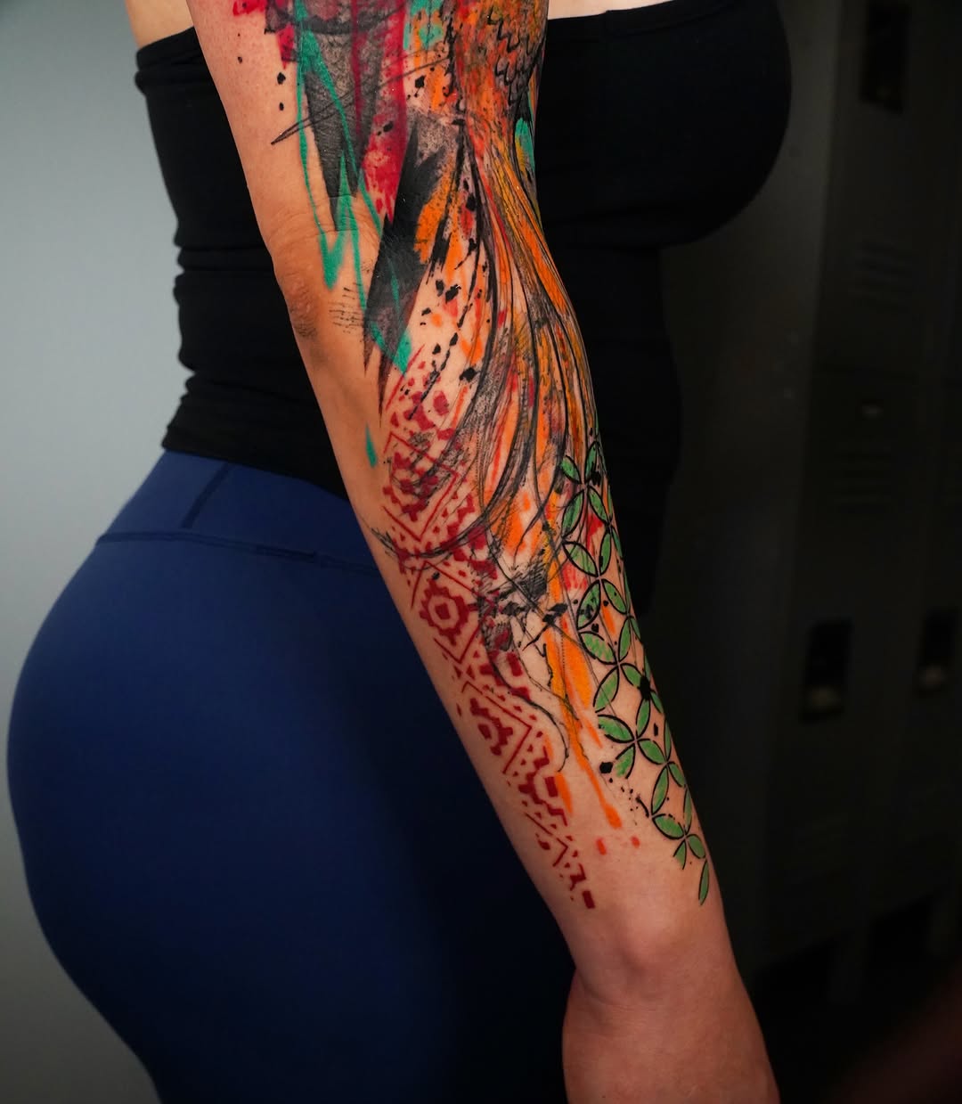 Tattoo by @supremedrone โ trash_polka, watercolor