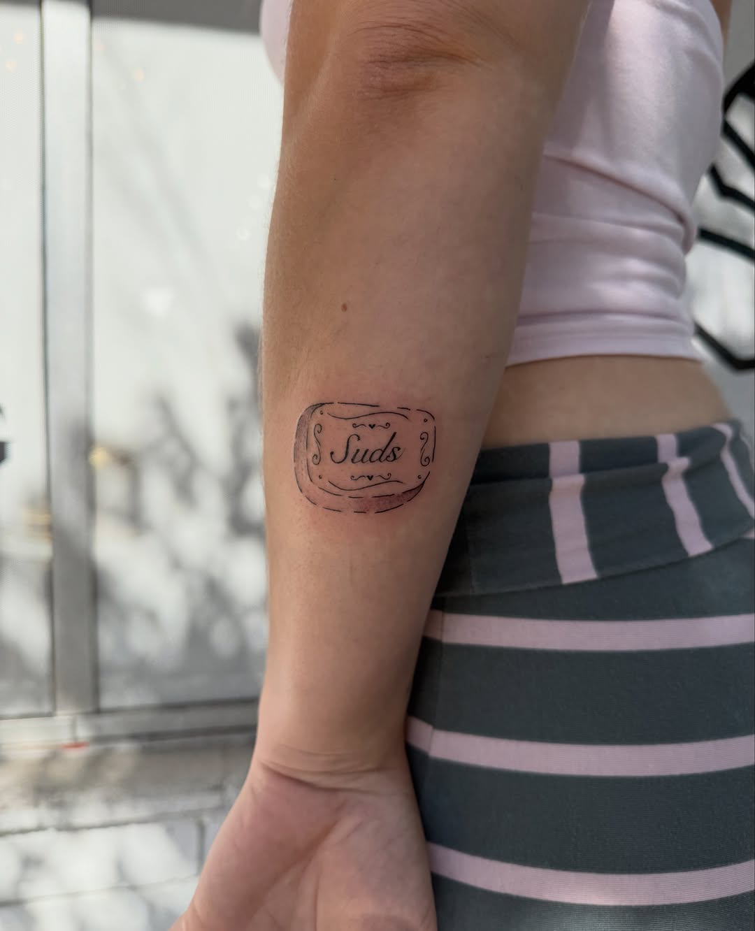 Tattoo by @rhubarbtattoo — lettering_script, minimalist
