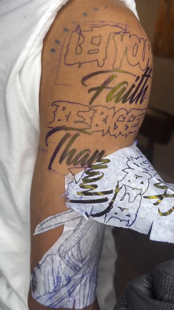 Tattoo by @jvy_den — lettering_script