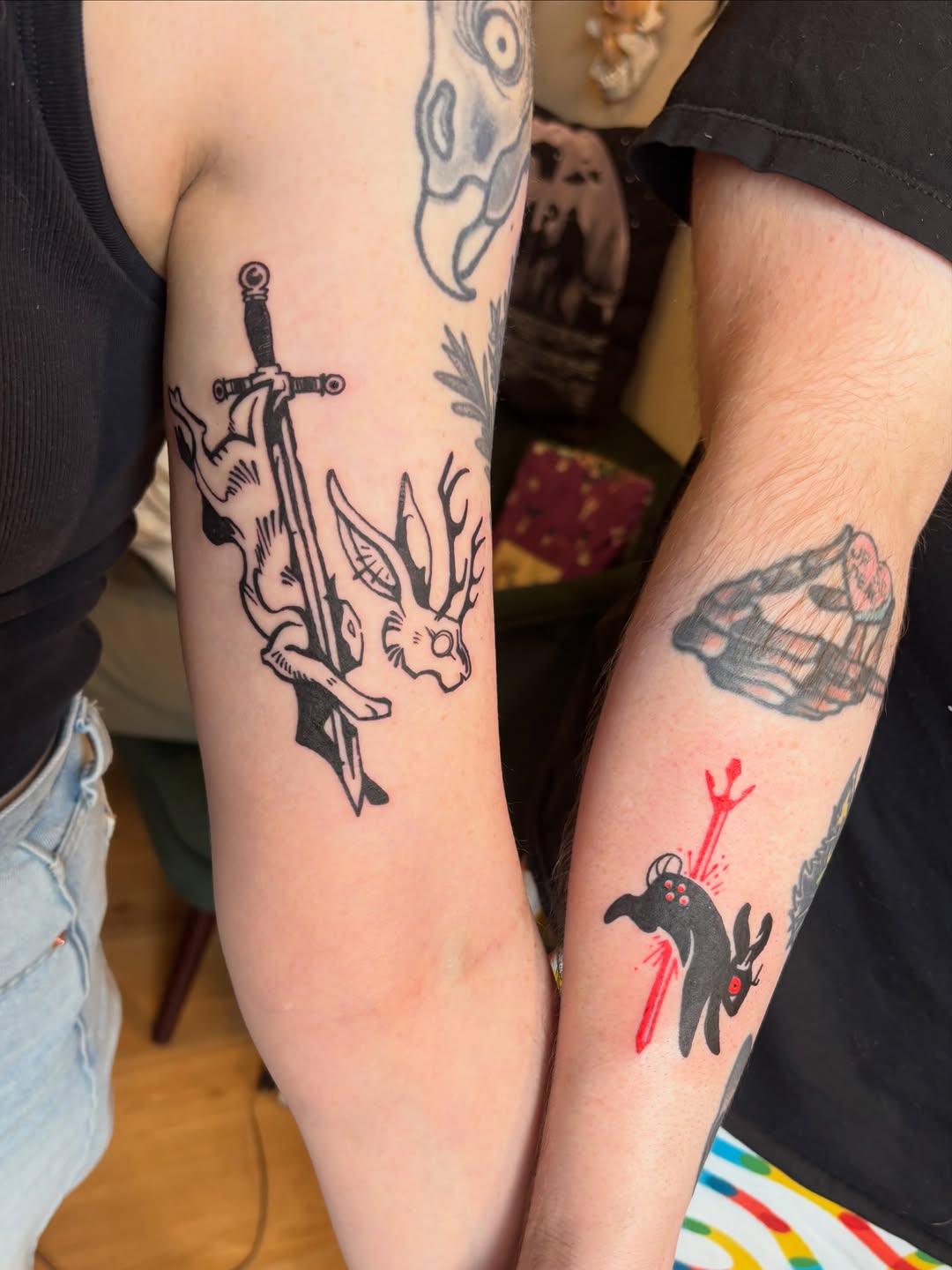Tattoo by @firestarterink — blackwork
