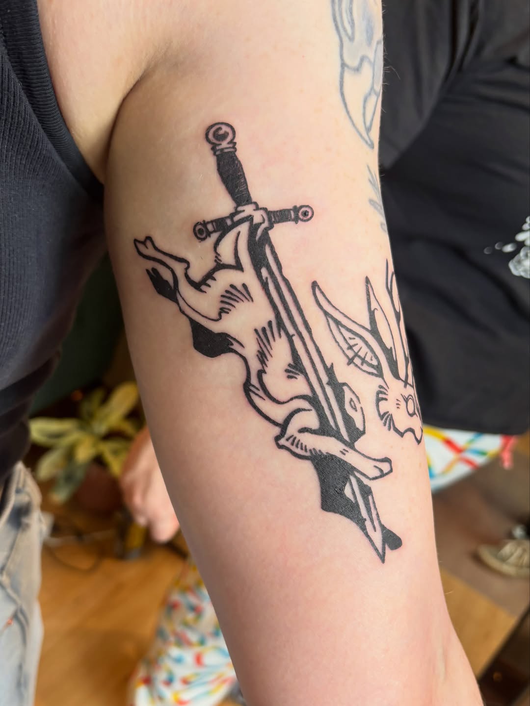 Tattoo by @firestarterink — blackwork