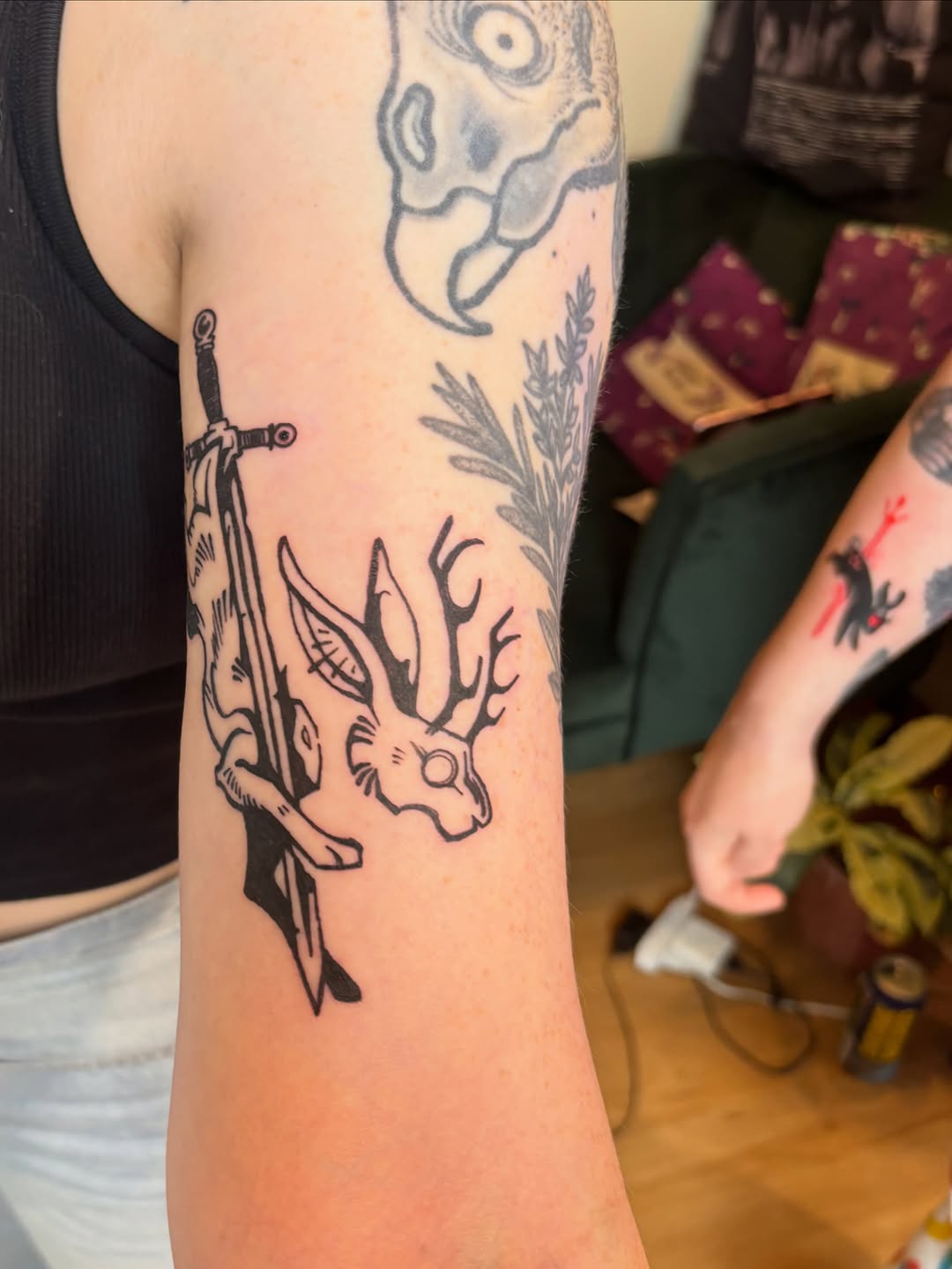 Tattoo by @firestarterink — blackwork