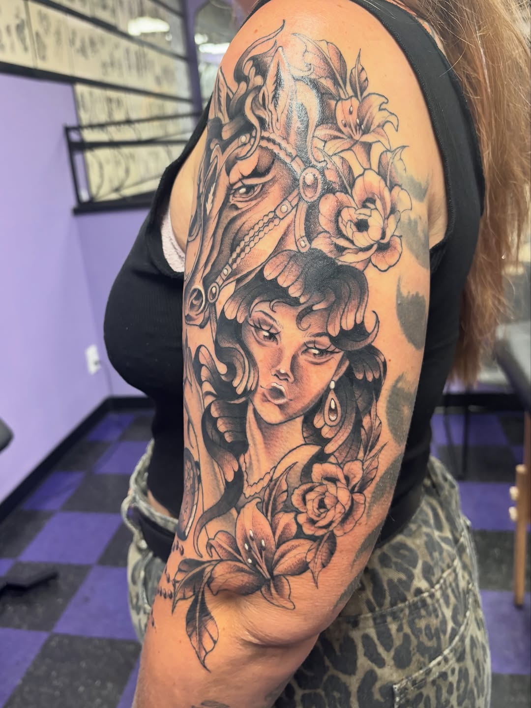 Tattoo by @valeriemourningstar — black_and_grey, realism