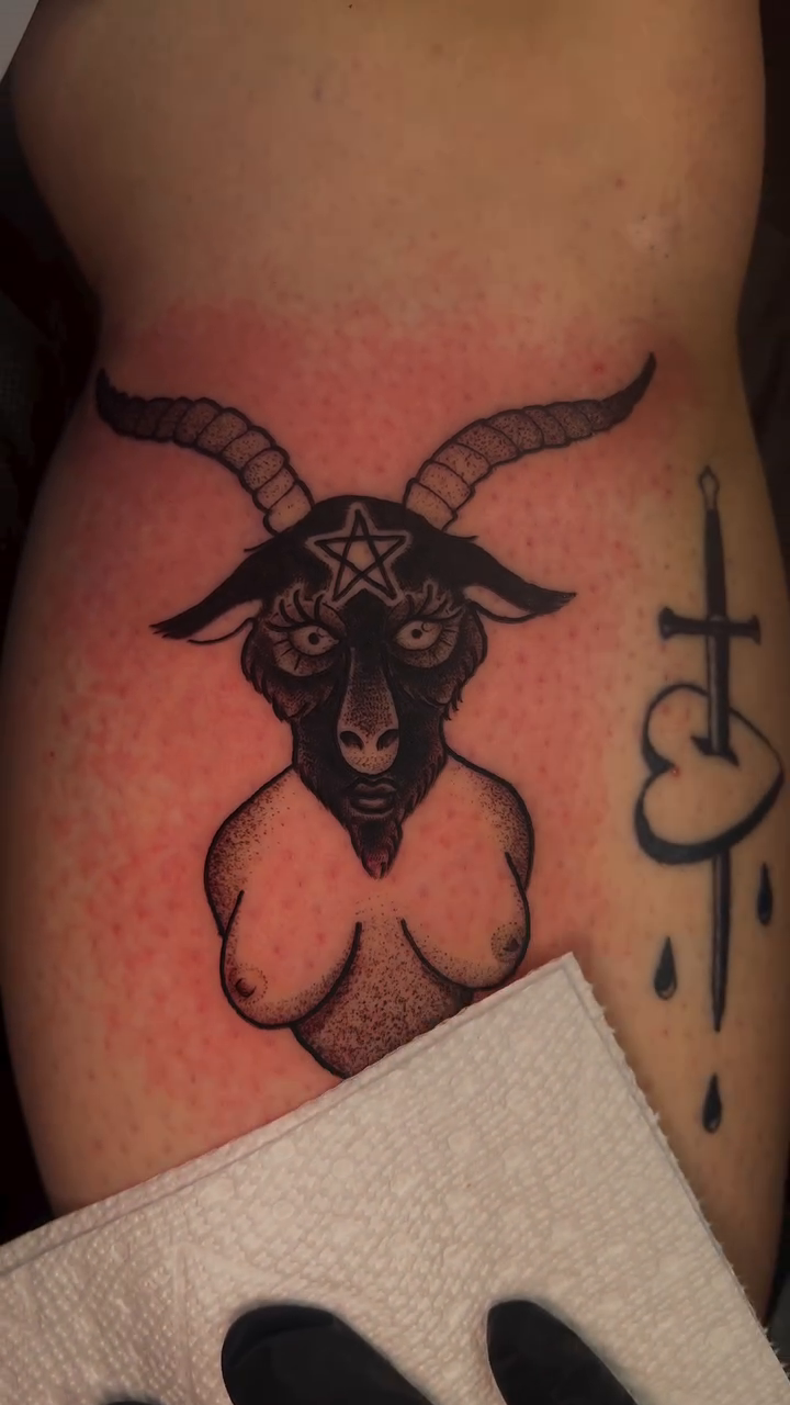 Tattoo by @oliviapakitsas — black_and_grey, dark_realism