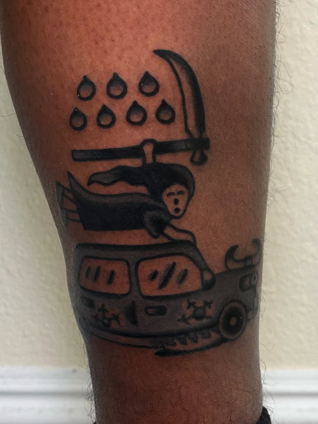 Tattoo by @tattoodust — blackwork