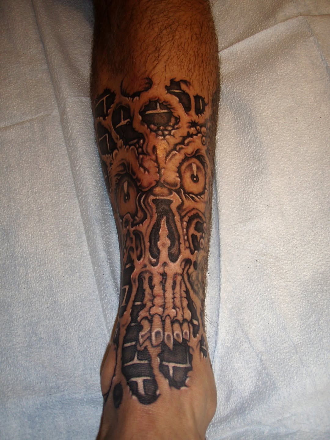 Tattoo by @fried_world — black_and_grey, dark_realism