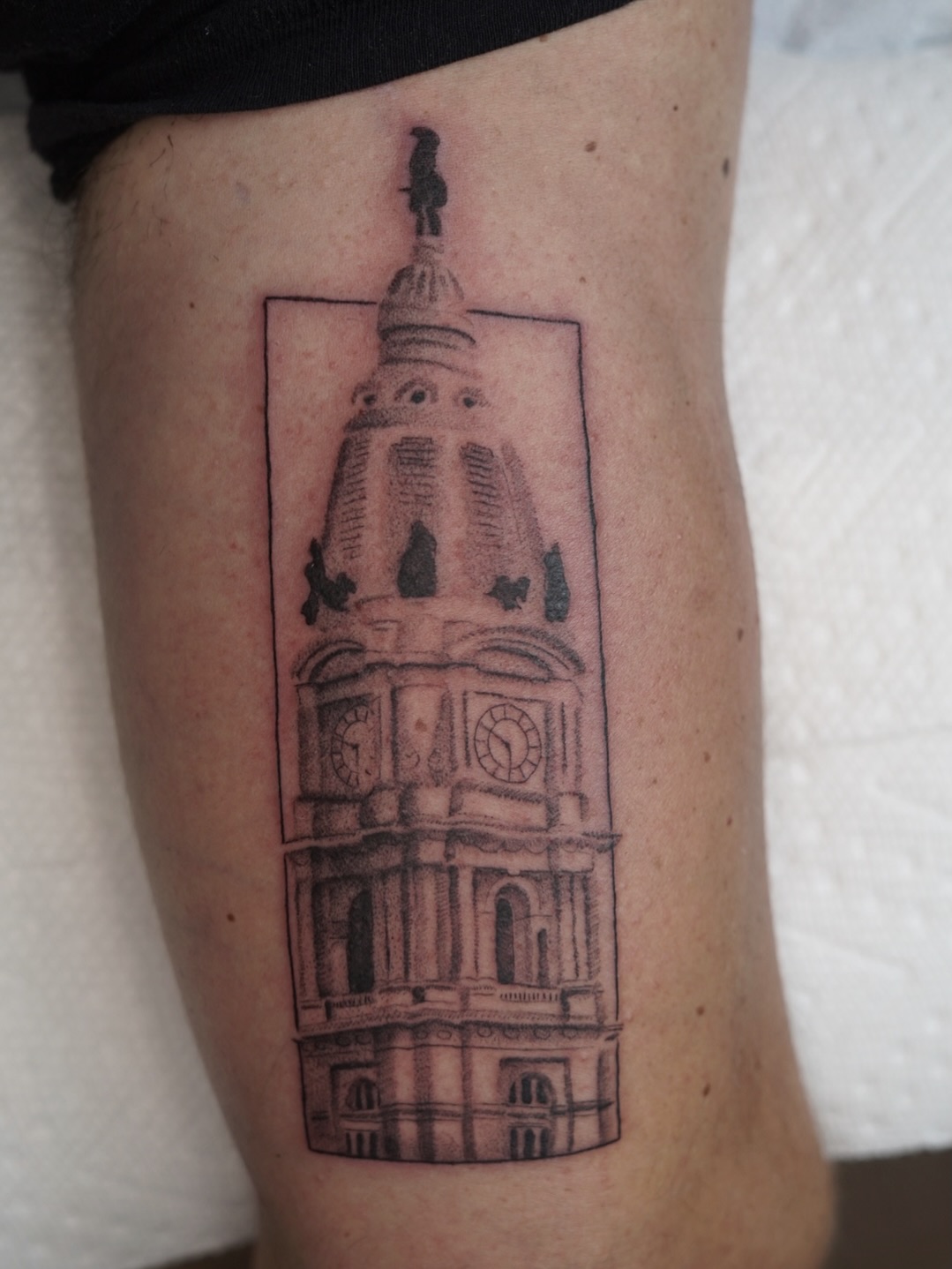 Tattoo by @joshinfantetattoos — black_and_grey